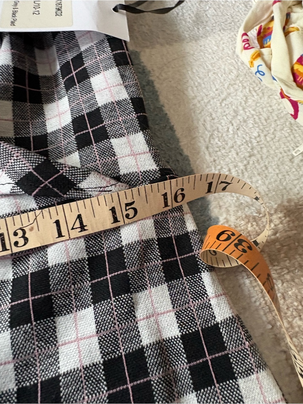 Unique Vintage Black and White Check Midi Dress - Picture 7 of 8